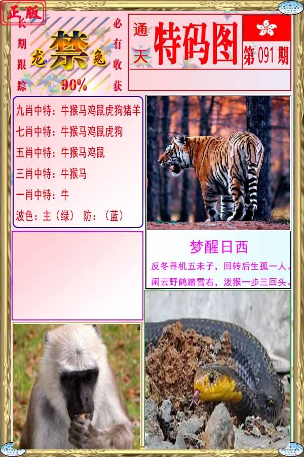 六合彩091期特码图