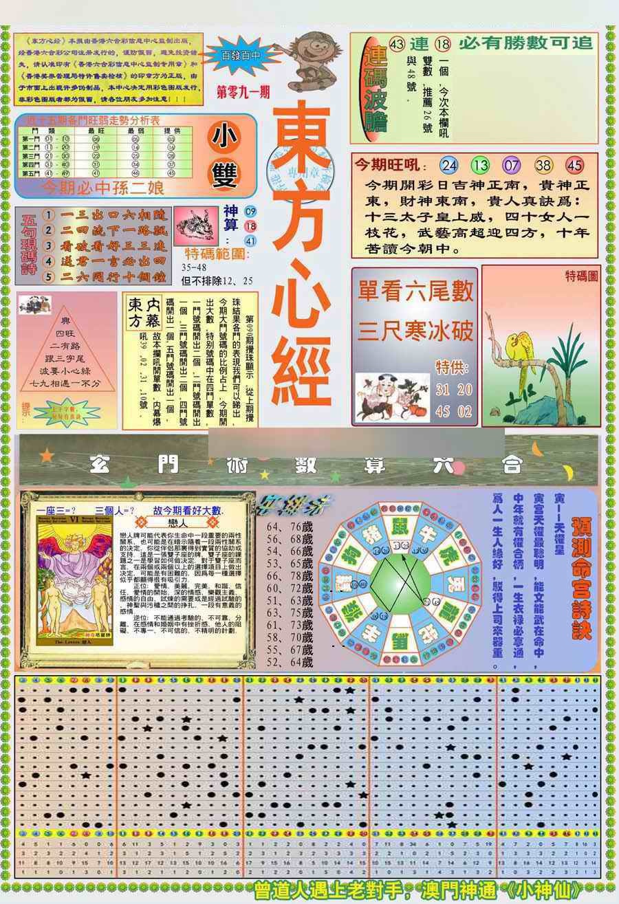六合彩091期(新版)东方心经A