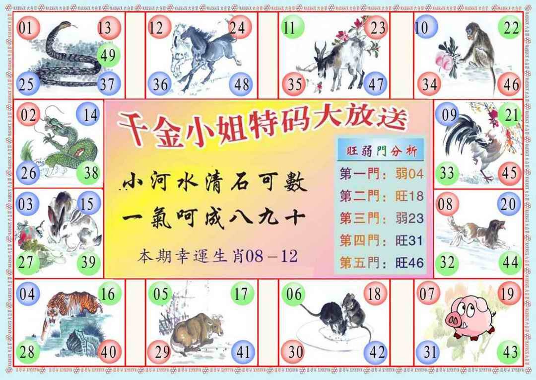 六合彩091期(新版)千金小姐B