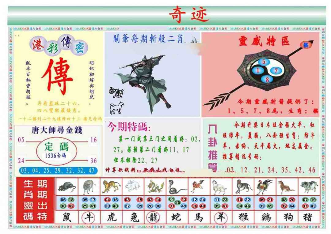 六合彩091期马经奇迹B(新图推荐)