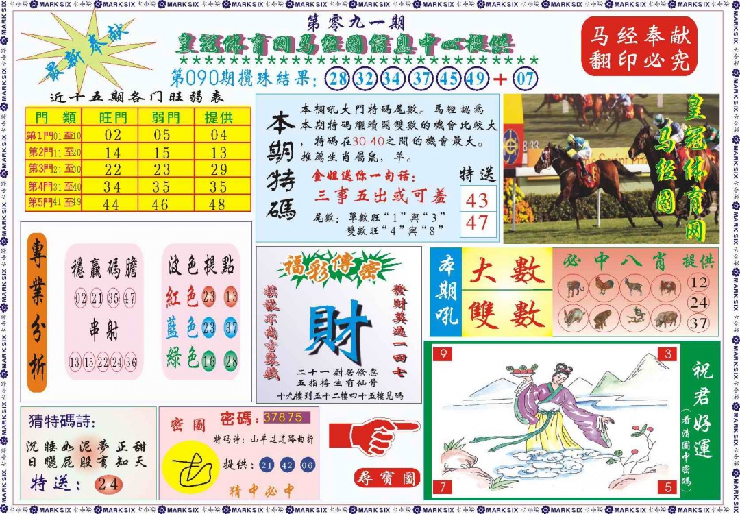 六合彩091期皇冠体育网马经图记录