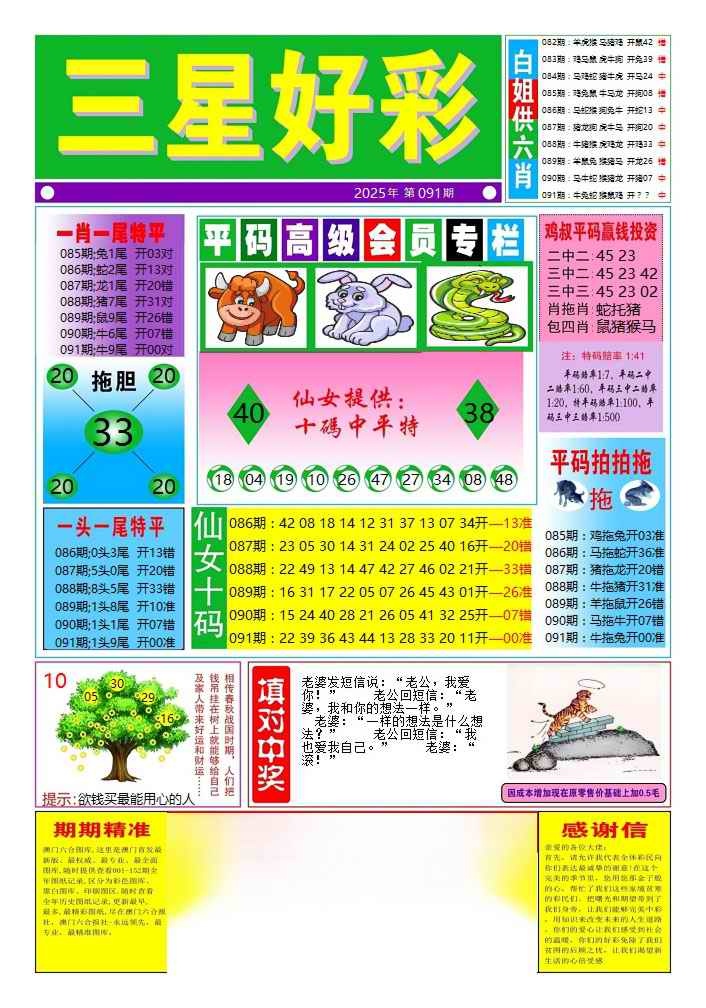 六合彩091期三星好彩4