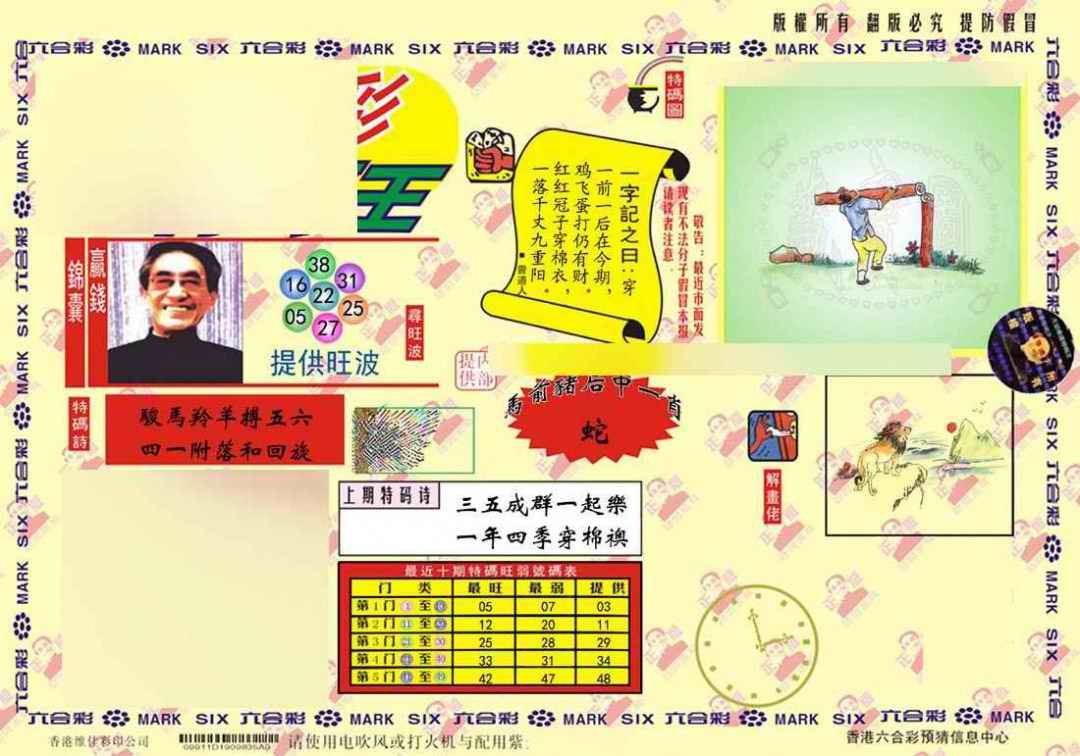 六合彩091期心水特码(信封)