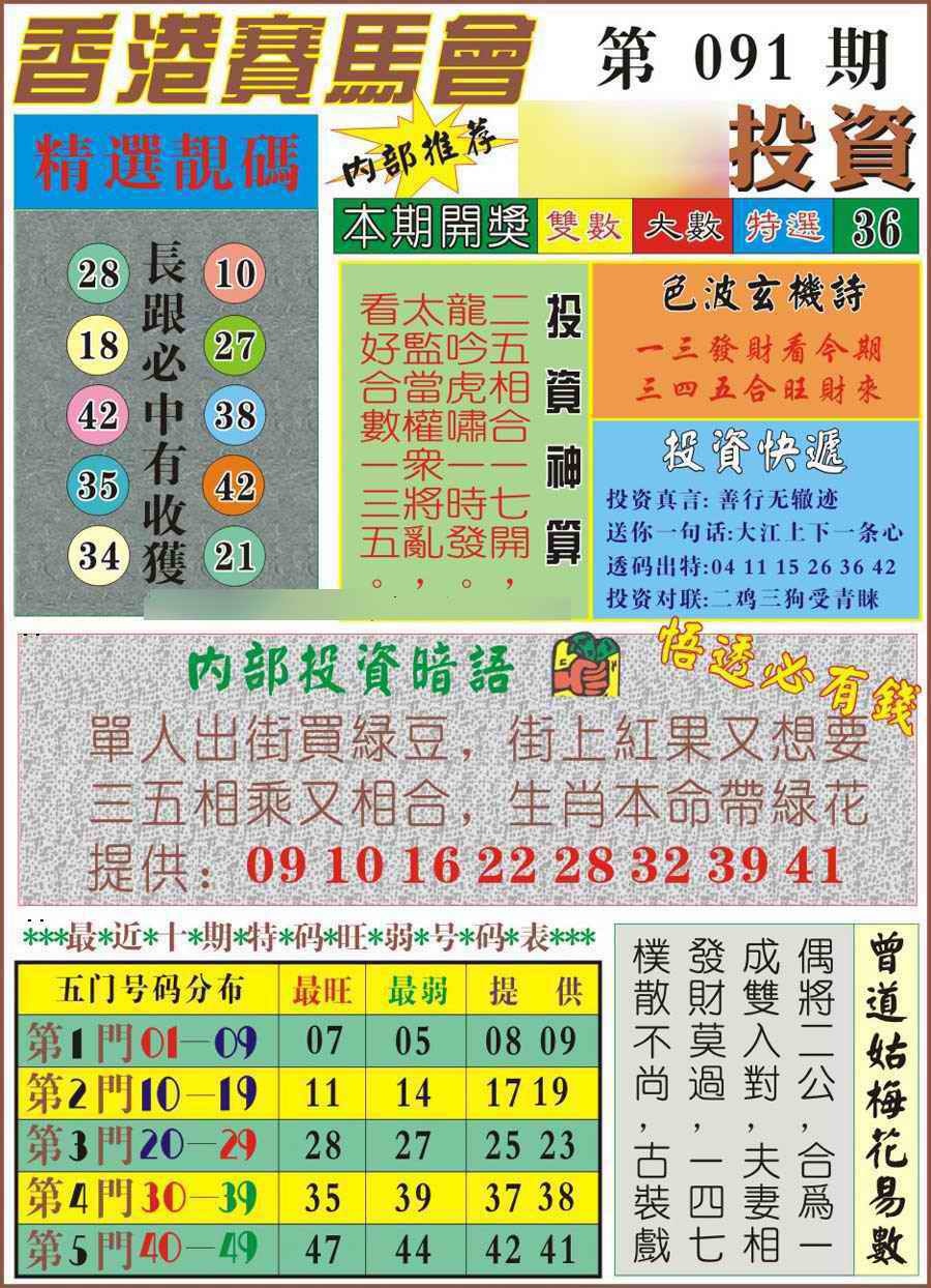 六合彩091期马经投资