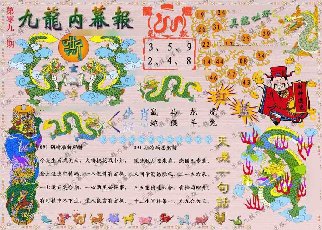 六合彩091期正版九龙内幕报