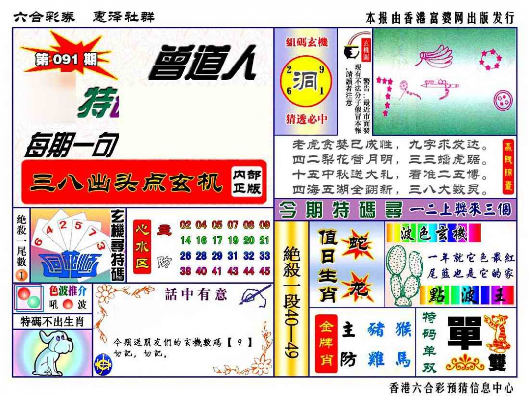 六合彩091期赠道人特马金手指