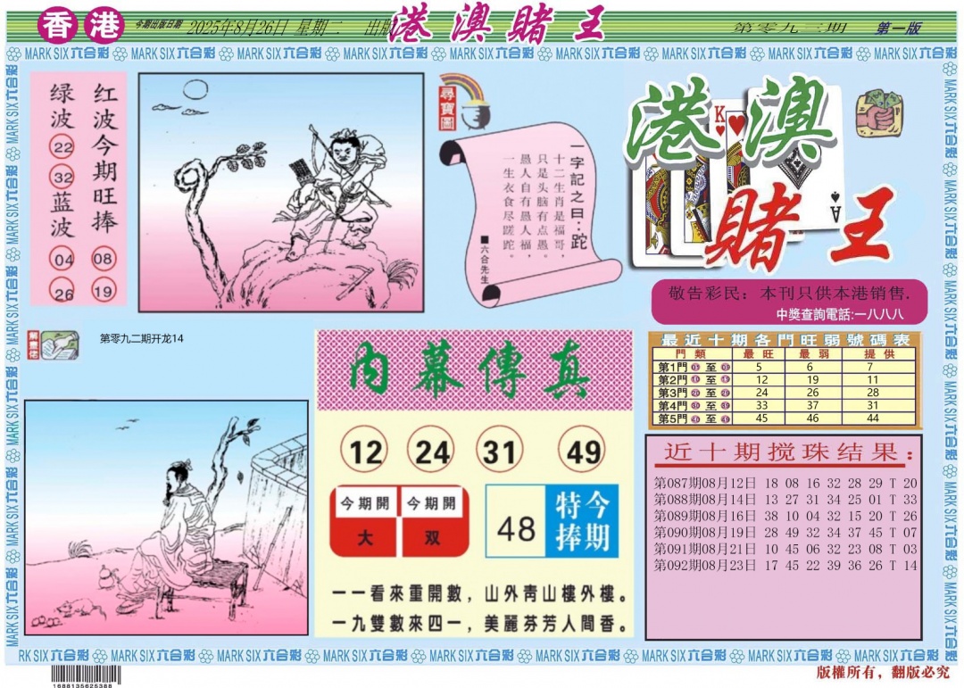 六合彩093期港澳赌王A