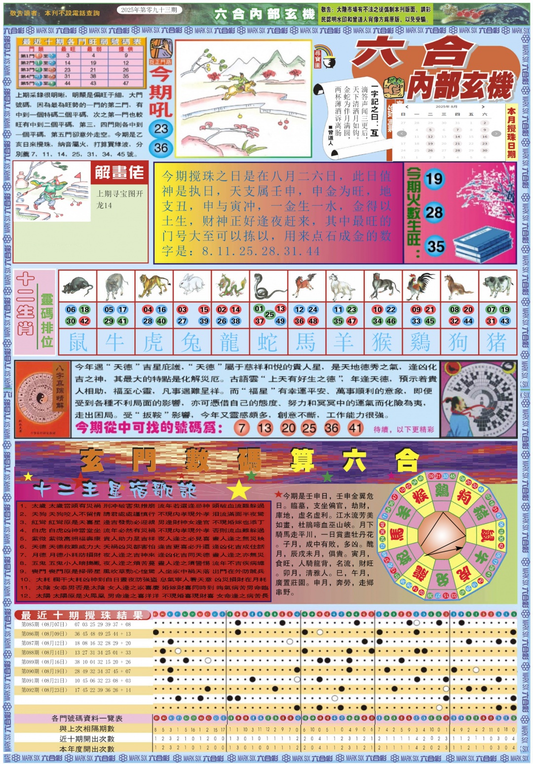 六合彩093期六合内部玄机A