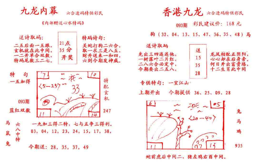 六合彩093期九龙内幕