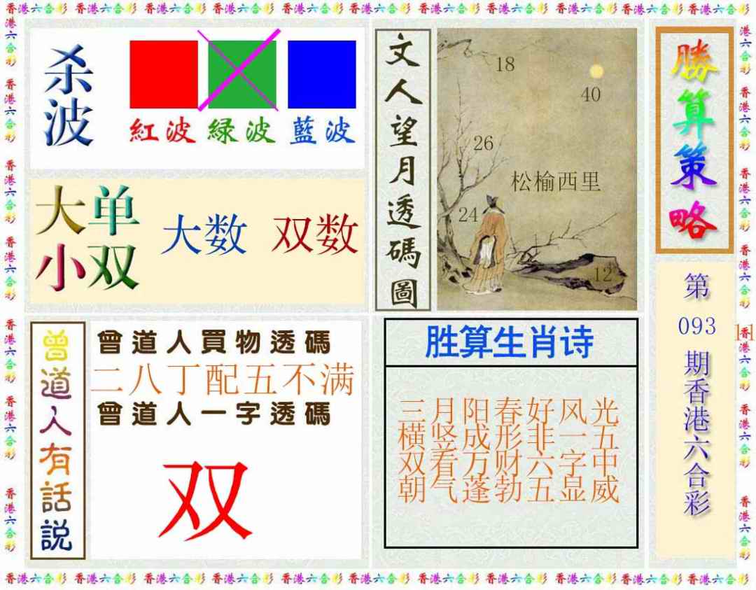 六合彩093期胜算策略(彩)
