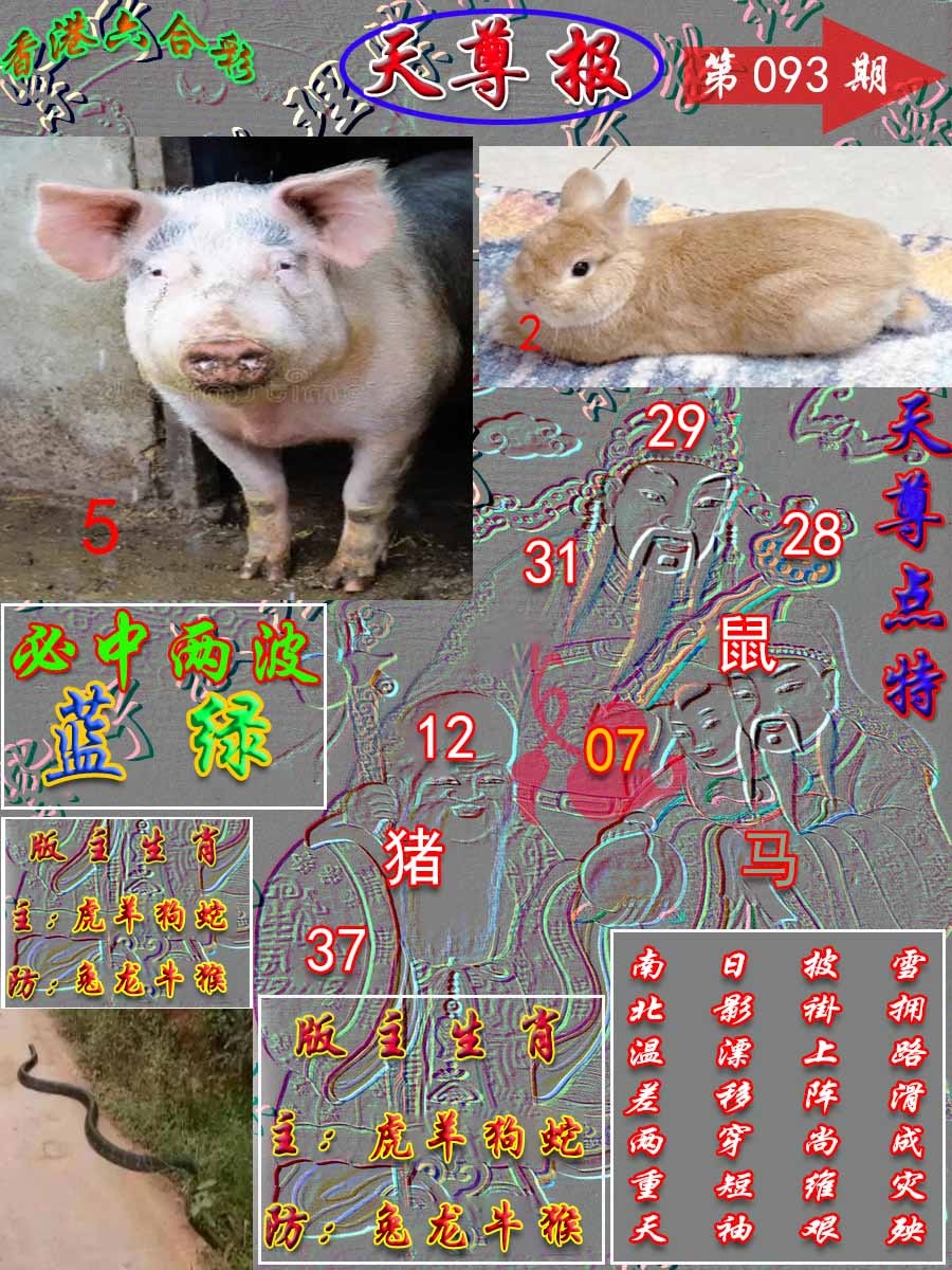 六合彩093期天尊报