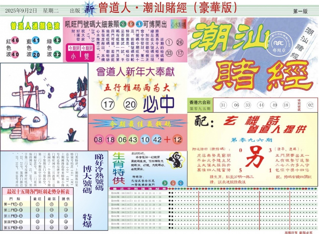 六合彩096期中版潮汕A