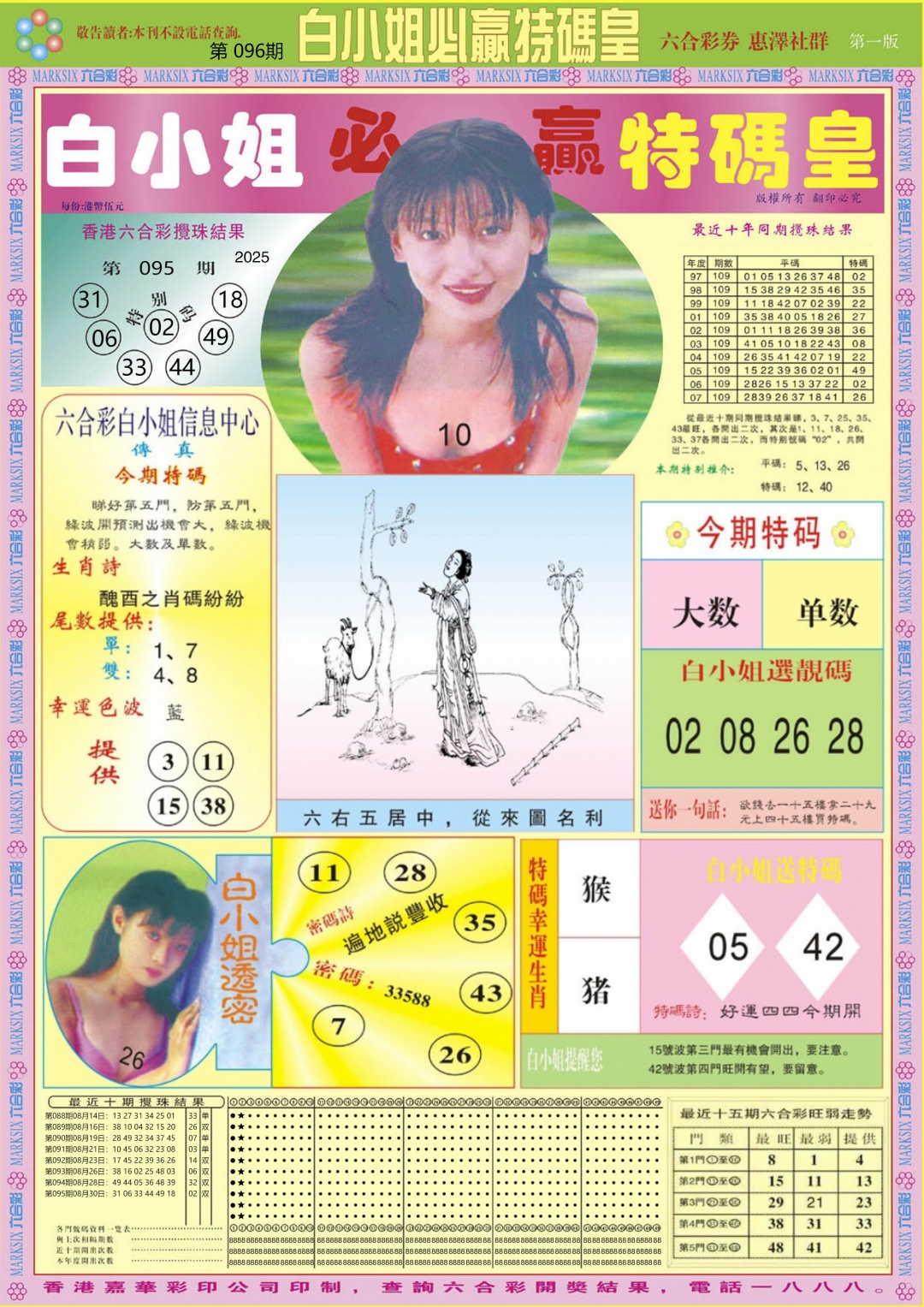 六合彩096期白小姐必赢A