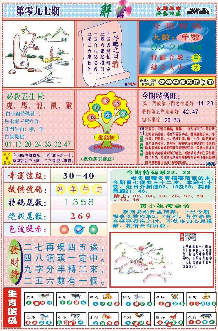 六合彩097期118解密(新图)