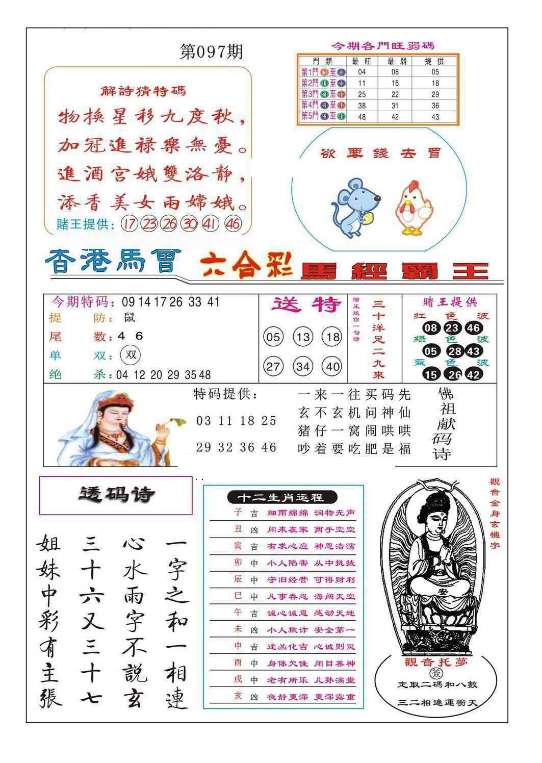 六合彩097期马经霸王