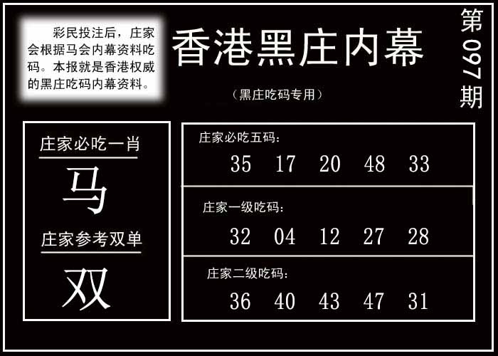 六合彩097期香港黑庄内幕