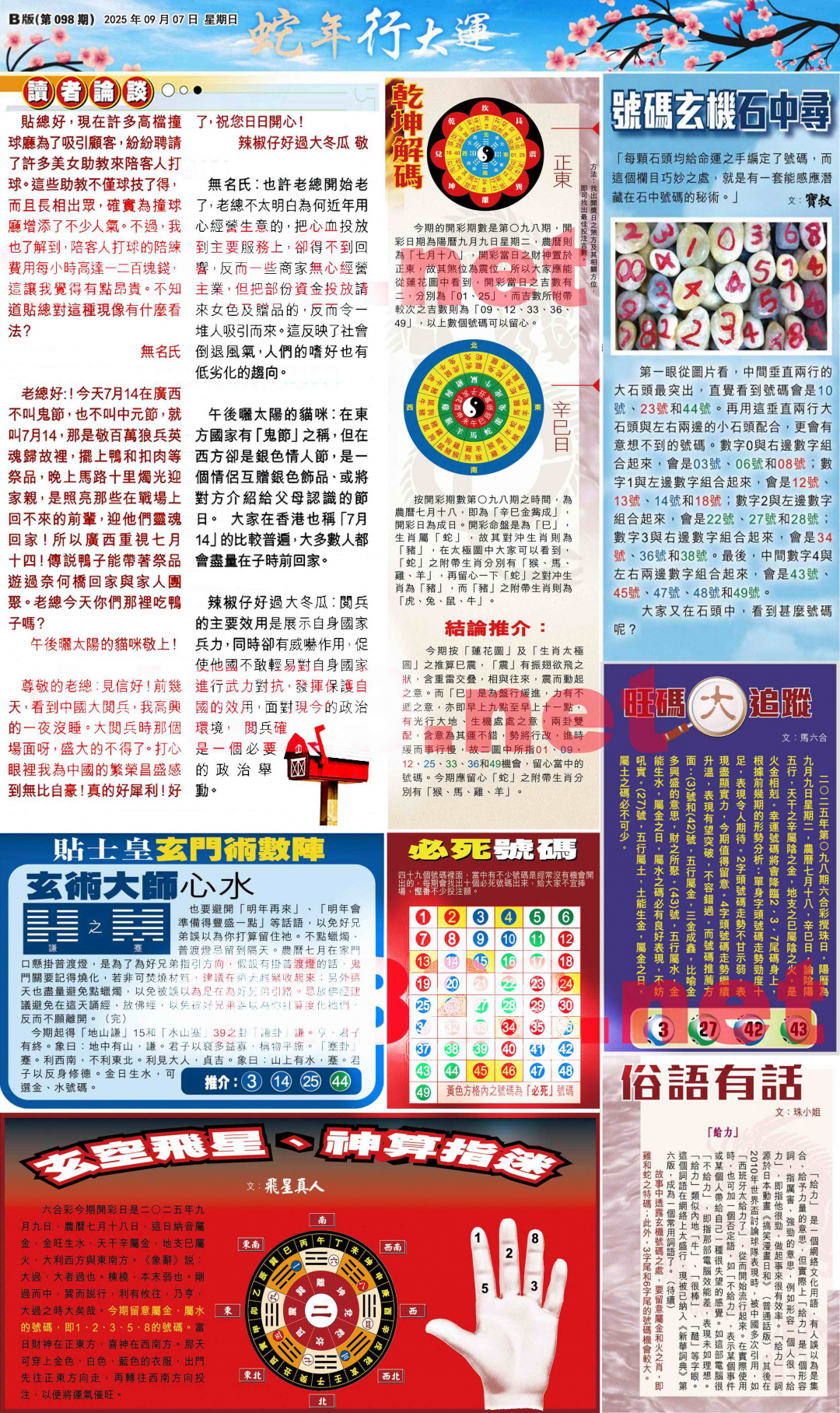 六合彩098期大版贴士皇-2
