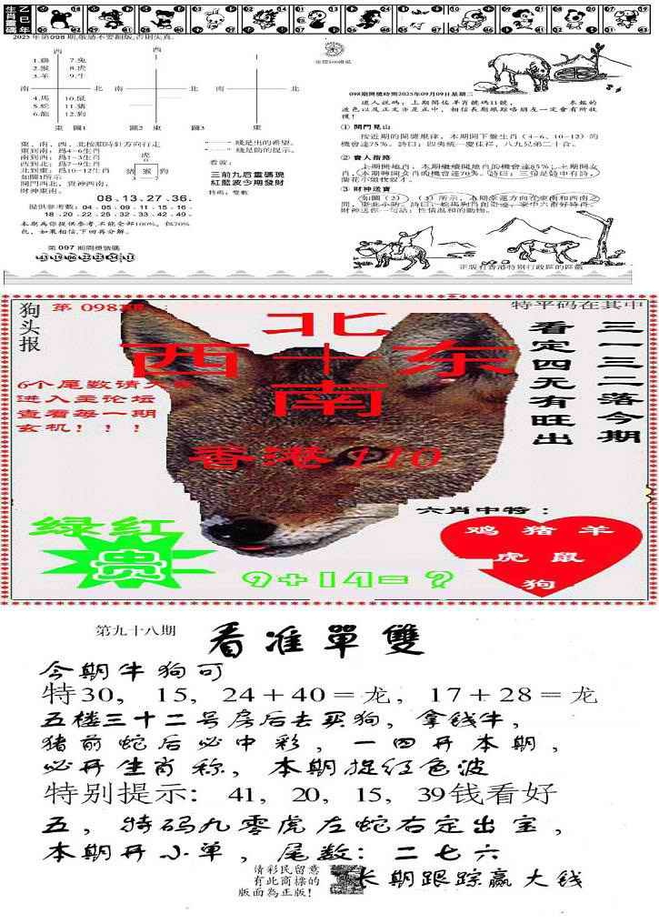 六合彩098期特码内幕B