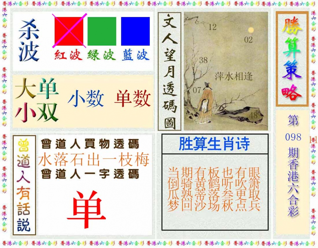 六合彩098期胜算策略(彩)