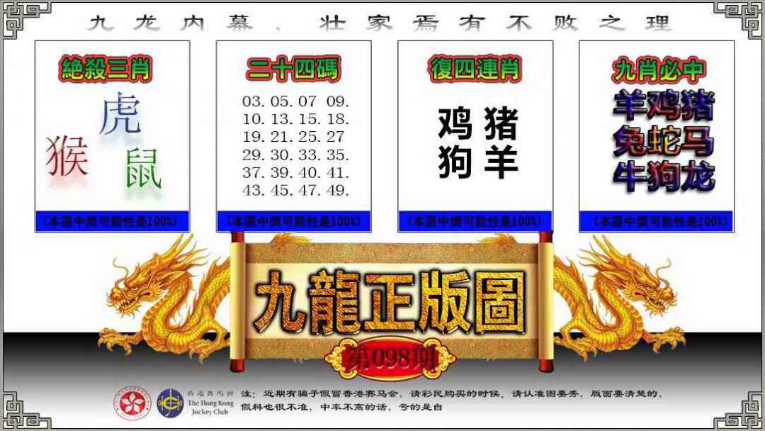 六合彩098期九龙正版图