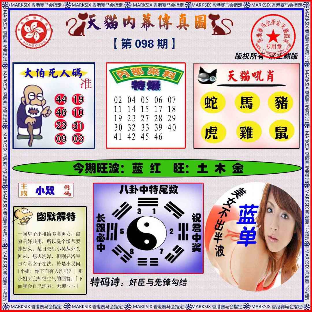 六合彩098期内幕传真图